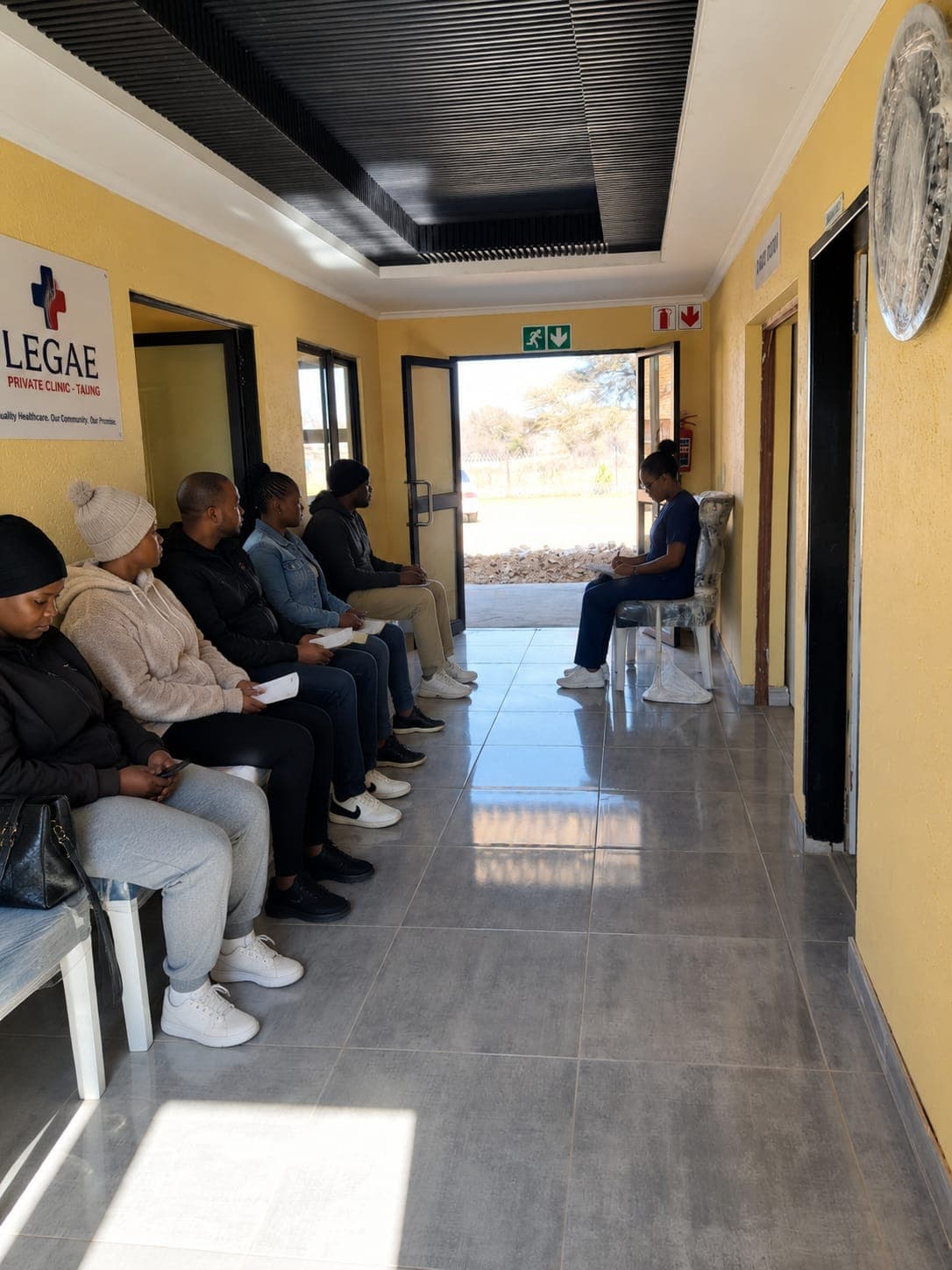 Spacious waiting area for patients
